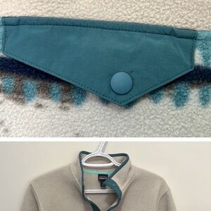 Patagonia Kids Cream Multi Color Fleece Synchilla Sweater size 10